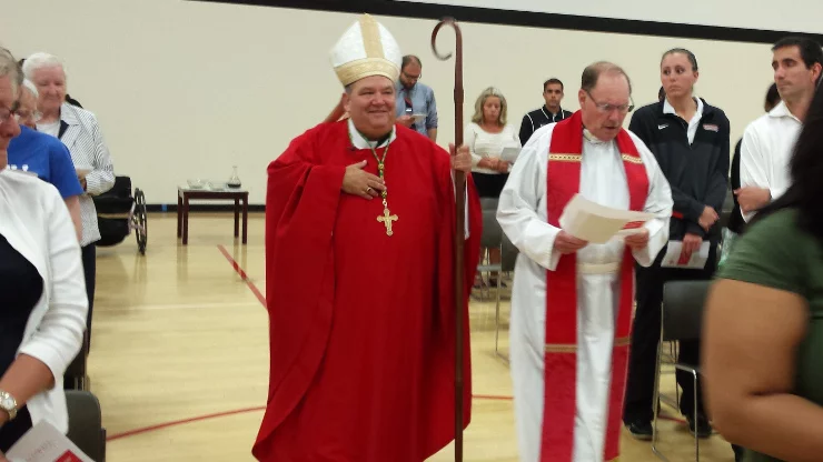 Archbishop Hebda with Father Al Berner