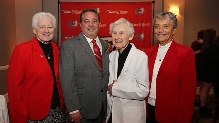 Sister Vivien Jennings with other faculty members.