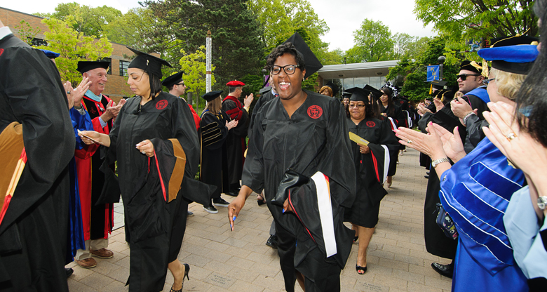 Students Arriving at Caldwell University's 72nd Commencement Ceremony