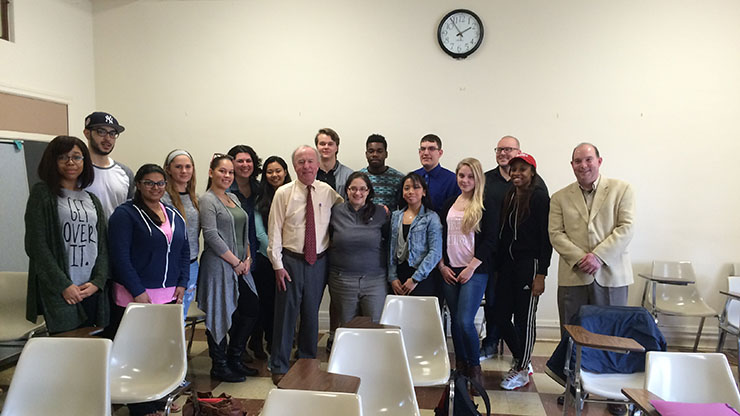 Congressman Rodney Frelinghuysen with Political Science Students 