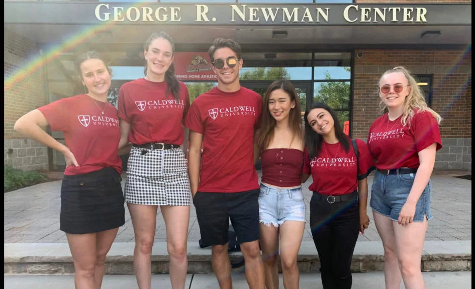 Caldwell University international students group photo.