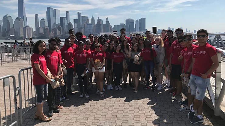 Caldwell University international students group photo.