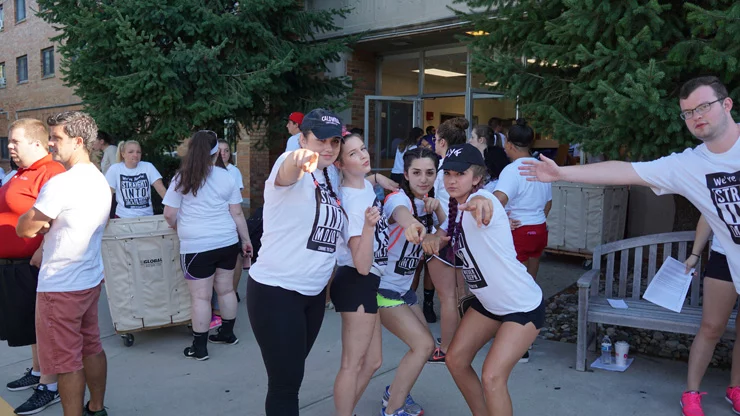 Freshmen moving in the dorm