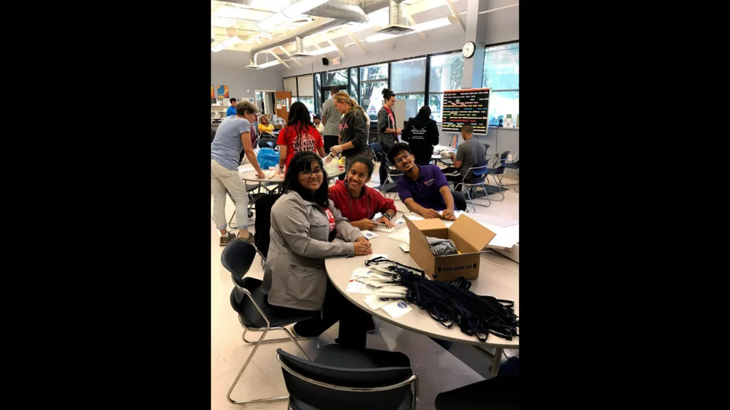 Caldwell Students volunteering on Caldwell Day