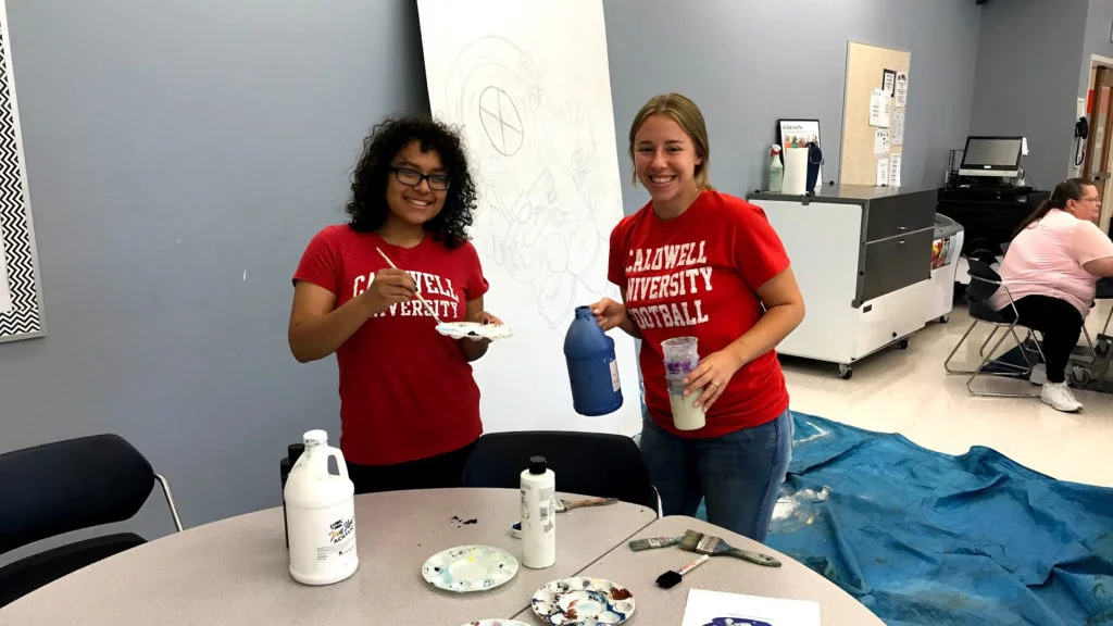 Caldwell Students volunteering on Caldwell Day