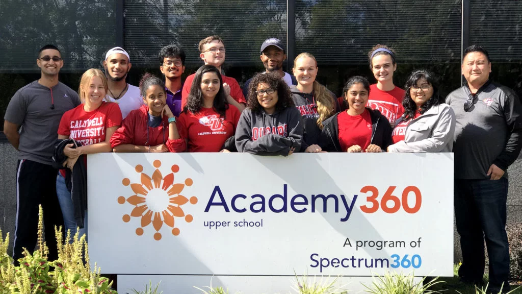 Group of Caldwell Students Volunteering in Academy 360 upper school