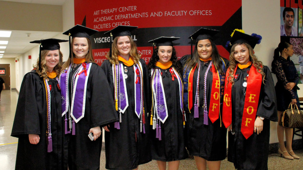 Students at Caldwell University's 76th Annual Commencement.