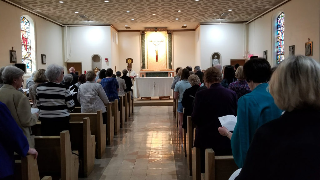 Caldwell community gathered for a final Mass in the Mother Joseph Residence Hall Chapel