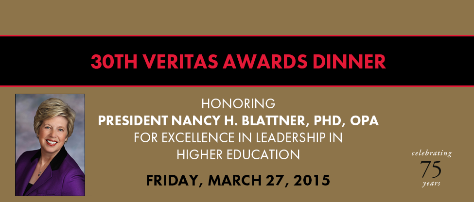 Flyer for 30th Veritas Awards Dinner 