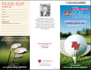 Golf outing 2021 brochure