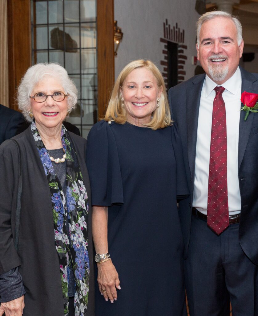 Marsha Atkind, retired executive director at the Healthcare Foundation of New Jersey (HFNJ) and member of the University’s Presidential Advisory Council, Amy Schechner, chair of the HFNJ’s board of trustees, and Caldwell University President Matthew Whelan