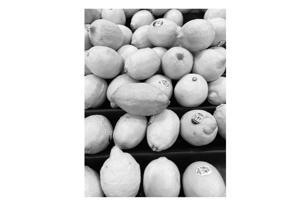 Lemons in black and white
