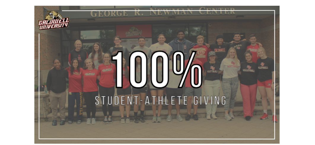 Caldwell University Student-Athletes Make History, Achieve 100 Percent Giving