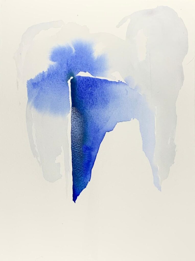 Kendall Baker, Threshold Study #4, from “Threshold of Unknowing”, 2023, Watercolor on paper